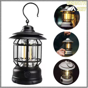 Rechargeable Camping Lantern Stepless Dimming COB Portable Waterproof for Hiking Fishing Emergency Home Power Outages Indoor Out