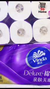 VINDA 4ply Toilet Roll Toilet Paper | Bathroom Tissue | Toilet Tissue | Sensitive Skin | 100% Virgin Wood 140g