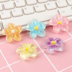 Glowing Resin Egg Flower Phone Case Small Accessories Fridge Magnet Hair Clip Fashionable Gradient Night Light DIY Craft