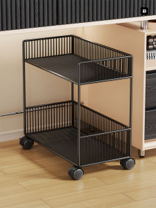 evesigar | Desk-Side Book Storage Rack Large Capacity Multi-Layer Wheeled