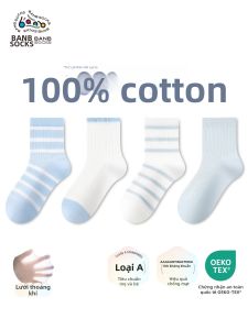 Banb | Upgraded 100% Cotton Thin Children Socks