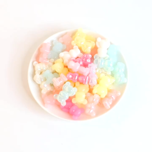 [5 Pcs] Manik Mote Candyland Uv Korea Beruang Gummy Bear Import Premium Bahan Kerajinan Tangan