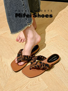 MIFEI | Leopard Pattern Flat Sandals Large Size