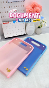 FCI A4 Document File Bag with Stickers – Waterproof File Organizer Pouch | Easy-Label Paper Storage Folder for Documents Records & Office School Supplies