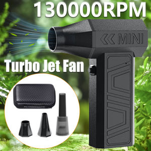 Super Powerful Turbo Jet Blower Mini Handheld Fan 130000RPM Dust Blower with Vacuum Kit Air Fan Type-C Charging Brushless Motor