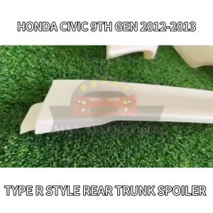 HONDA CIVIC 9TH GEN 2012-2013 TYPE R STYLE REAR TRUNK SPOILER ABS SKIRT LIP BODYKIT