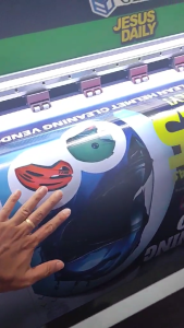 GO CLEAN Helmet cleaning vendo machine GO CLEAN TARPAULIN signage banner