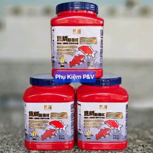 Thức ăn Cám Mega Jumbo Super Red Cám kích siêu đỏ tăng màu cho cá vàng Phi tần Chép Koi. (Hạt nổi)
