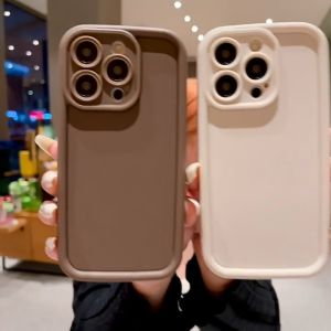 เคสไอโฟน 16 เคสโทรศัพท์ TPU สีพื้น for iPhone 11 16 15 14 13 12 Pro Max 8 7 15 Pro Max X XR XS Max เคสกันกระแทก for iphone 16 Pro Max