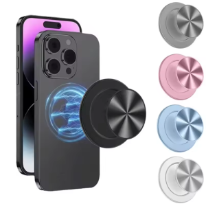 Grippopso 1/2PCS Aluminium 52 Magnet Magnetic Folding Mobile Phone GripTok Holder Socket For IPhone Ring Finger Expanding Stand