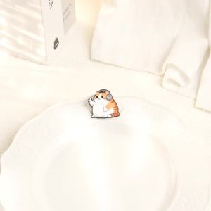 Mèo Cam Mũm Mĩm Men Pin Tai Nghe Mèo Con Thổ Cẩm Ve Áo Huy Hiệu Động Vật Dễ Thương Phụ Kiện Trang Sức Dành Cho Người Yêu Âm Nhạc Quà Tặng Cho Bạn Bè