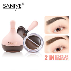 SANIYE 2 Warna Eyebrow Gel Tahan Lama Waterproof Alis Coklat Tua Eyeliner Makeup M348