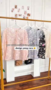 ZOE ARISAH Muslimah Blouse Wanita Top Haneen Kemeja Sulam Baju Muslimah Cute Blaus Embroidery Perempuan Murah ZOE ARISSA