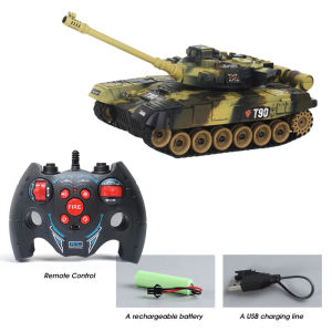 RC Military Tank War Battle United States M1 Leopard 2 Remote Control Toy Car Tank Model Electric Toys for Boy 2.4G Children