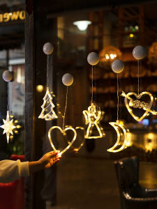 Christmas Decoration Scene Decoration Glass Doors Small Window Stickers Pendant Store Atmosphere Shopping Window Luminous