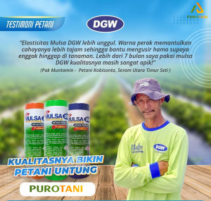 Mulsa Pertanian DGW Premium Roll 18KG Lebar 160 cm Panjang Plus Kaos