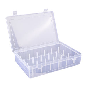 24-Slot Plastic Yarn Storage Box White Embroidery Spool Holder Sewing Thread Tissue Box Hand Sewing Accessories Container