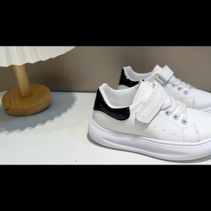 Future Seeds Black Shoes & Casual White Rubber Shoes for Kids