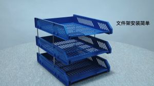 MK Home ถาดวางเอกสารพลาสติก ชั้นเอกสาร A4 ชั้นวางกระดาษ 3 ชั้น F005