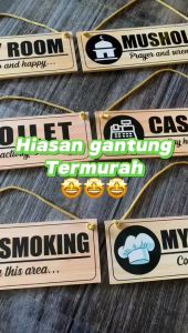 [CUSTOM] Decor Art - 30x10 Cm - Hiasan Dinding Gantung Tali Pintu Kamar Ruangan Kelas Sekolah Kantor Dll (Kd: AJ)