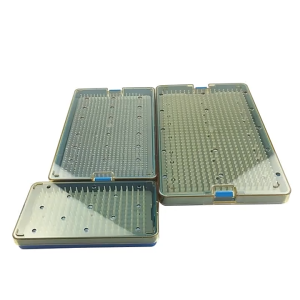 GREATLH Disinfection Box with A Silicone Mat Dental Sterilization Tray Ophthalmic/orthopedics Surgical Instruments