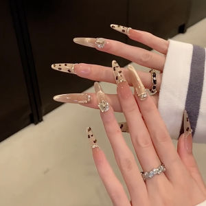Nail Art Stickers Leo Da Họa Tiết Vượn Lấp Lánh Màu Vàng Cam Mắt Mèo Họa Tiết Leo Da Trang Trí Móng Tay