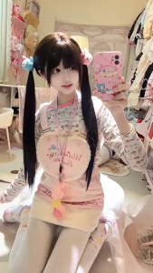 80cm Long Straight Hair Wig Makes You Look Younger Natural Black Wig for Lolita Party Dairly Use