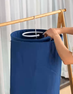 ZH463 Spiral Bed Sheet Hanger Drying Rack Durable Steel Pipe Space-Saving Quick Drying Versatile Use Easy Installation