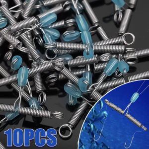 ตัวแยกสปริงใหม่10ชิ้นตัวแยกสายเบ็ดย่อยแบบแขวนเร็วตะขอเกี่ยวตกปลาป้องกันการม้วนและขนถ่ายสปริง Peralatan Pancing อุปกรณ์ตกปลาป่า