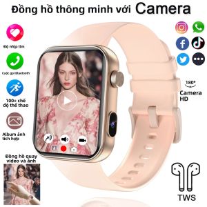 Đồng Hồ Thông Minh 512M Có Camera Ghi Video Theo Dõi Sức Khỏe Và Thể Dục Cuộc Gọi Bluetooth Đồng Hồ Thể Thao Chống Nước Dành Cho Android iOS