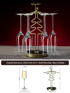CRISTALGLASS | Elegant Clear Glass Champagne Glass Set
