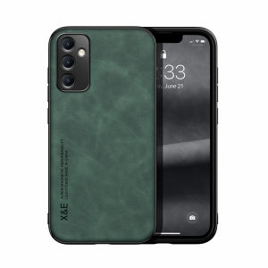 Ốp Da Cao Cấp Cho Samsung Galaxy Có Tấm Kim Loại Hỗ Trợ Giữ Trên Ô Tô Chống Vân Tay Chống Trượt Cho A53 A55 A35 A15 A14 A54 A05 A05S A52 A52S
