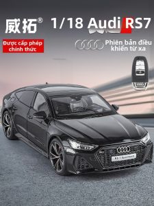 Mô hình xe RS7 hợp kim điều khiển từ xa phiên bản độ màu đen tỷ lệ 1:18