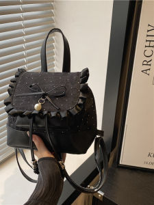 JIFANPAUL | Cute Polka Dot Lace Bow Shoulder Bag Small