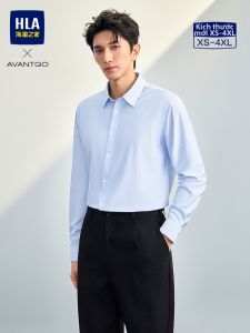 HLA | Áo Sơ Mi Nam Kinh Doanh Phong Cách Cổ Điển Có Sọc Tay Dài