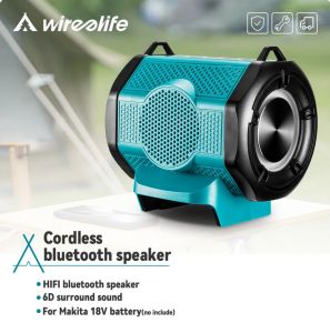 （free gift）Portable bluetooth Speaker for Makita for Dewalt for Milwaukee for Bosch 18V 20V Li-ion Battery bluetooth Loudspeaker Amplifier