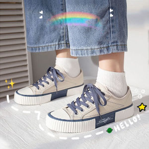 IELGY lace-up soft and durable canvas shoes female Korean version all-match