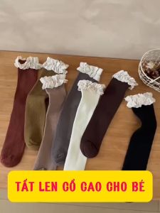 Vớ Dài Đính Nơ Cao Cấp Xinh Xắn Cho Bé Gái Ren Bèo Tiểu Thư