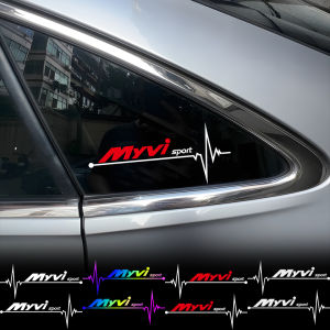 สติกเกอร์กันน้ำสะท้อนแสงสำหรับรถยนต์2ชิ้นสำหรับ Perodua Myvi 1.5 AV D01D 1.5L ของรถอุปกรณ์เสริมรถยนต์ตกแต่งสติ๊กเกอร์ไวนิลติดรถยนต์ด้านข้าง