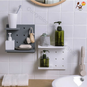 ตกแต่งผนังได้ ชั้นวางของติดผนัง แผ่นวางของติดผนัง กระดานแขวนผนัง ชั้นแขวนติดผนัง ใช้วางของใช้ ใช้กาวสองหน้าในการติดผนัง 6สี