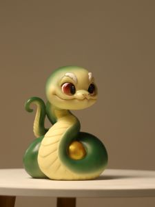 Creative White Porcelain Snake Ornament Personalized Chinese Zodiac Serpent Year Gift Adorable Modern Office Desk Decoration