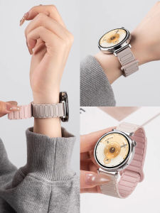 Huawei GT5 GT6 GT4 Compatible Silicone Sport Watch Band for Women Smartwatch Strap Magnetic Absorption Design Fall Winter Color Block