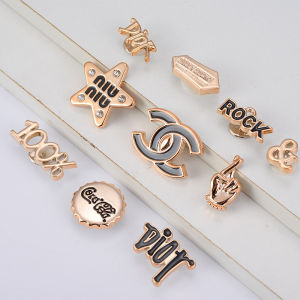 10Pcs/Set Luxury Style Crocs Jibbitz Charms Shoe Accessories Detachable 3D Shoe Buckles for Crocs