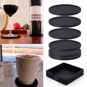 6Pcs Tatakan Gelas Silikon Bentuk Bulat Alas Gelas Tatakan Cangkir Tebal Anti Slip Tahan Panas