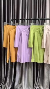 SV 6446 - Heva Set | Silvervogue | Set Atasan dan Rok Katun Linen Pakaian Wanita