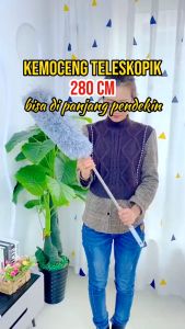 { NY ACC } Kemoceng Lap Microfiber Panjang Tarik Tekuk Teleskopik 28 Meter / 280 CM Stainless Steel