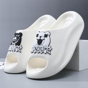 Casual Mens Summer Thick Bottom Slip-On Slippers Anti-Slip Wear-Resistant Sporty Flat Footwear for Outdoor Wear Fashionable Youth Style