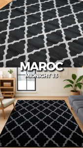 MAROC Karpet Lantai 100x150 Midnight Monokrom - Midnight 13