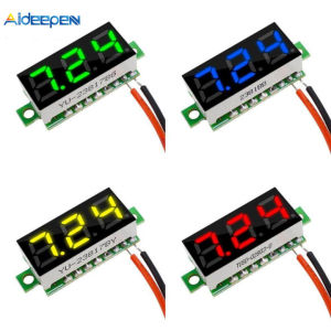 Thiết Bị Kiểm Tra Điện Áp Aideepen Chính Hãng Vôn Kế DC Kỹ Thuật Số Mini 2.5V-30V Với Màn Hình LED 0.28 Inch
