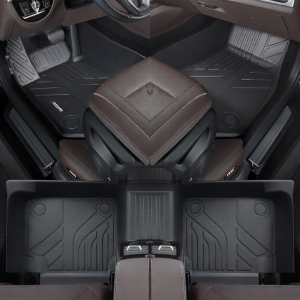 QUEES | Full Coverage Threshold Protective TPE Car Mats